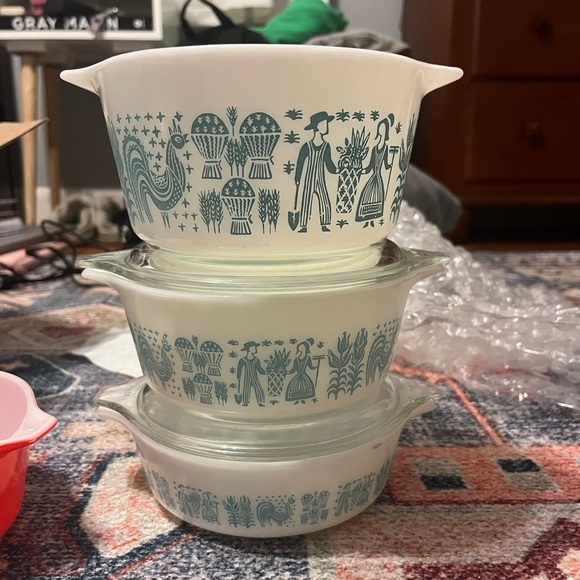 Amish farmers pyrex set - Picture 1 of 1